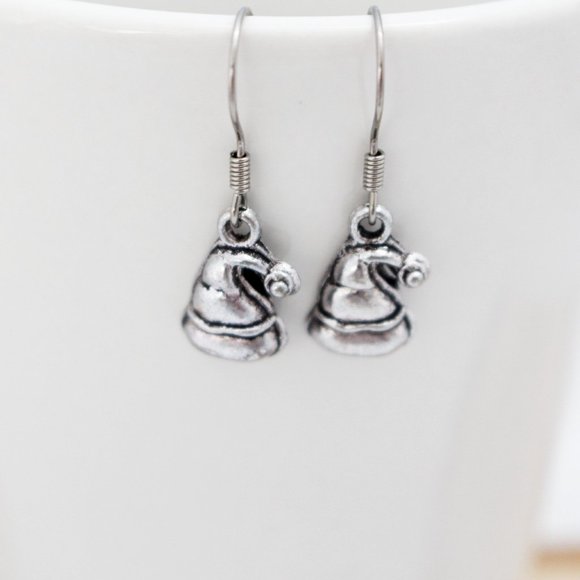 Santa/Elf Hat Charm Earrings - Picture 7 of 10